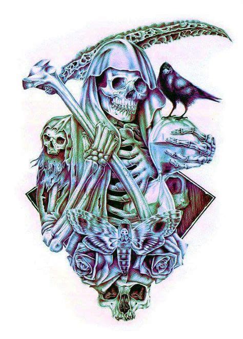 Reaper Skull Raven Roses Skull Art Grim Reaper Tattoo Reaper Drawing