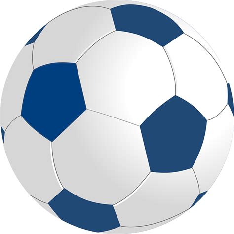 Soccer Ball Blue Background