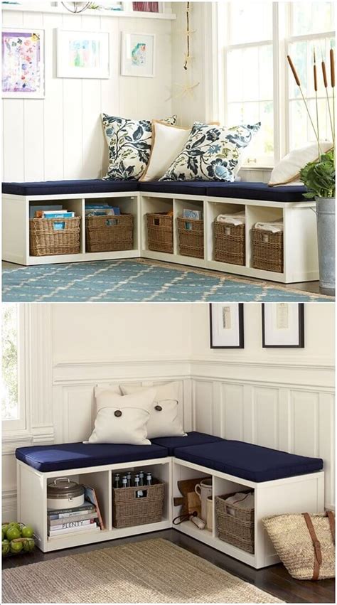 Comfortable seating plus easy access storagecomfortable seating plus easy access storage the rubbermaid patio storage bench has it all. 38 Best Corner Storage Ideas and Designs for 2021