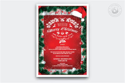 Christmas Invitation Flyer Template Psd Design Editable With Photoshop 6