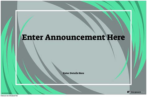 Horizontal Announcement Poster Storyboard by poster-templates