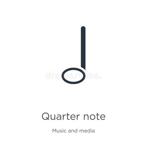 Quarter Note Icon Vector Trendy Flat Quarter Note Icon From Music And