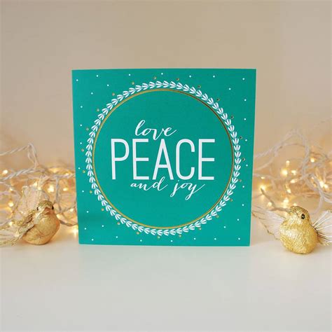 Love Peace Joy Christmas Card By Dimitria Jordan