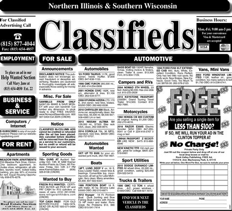 The Independent Register / The Clinton Topper – 10/11/18 Clinton Classified
