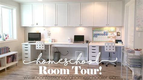 Learn how to set up your homeschool classroom with these great ideas. 2017-2018 Homeschool Room Tour! - YouTube