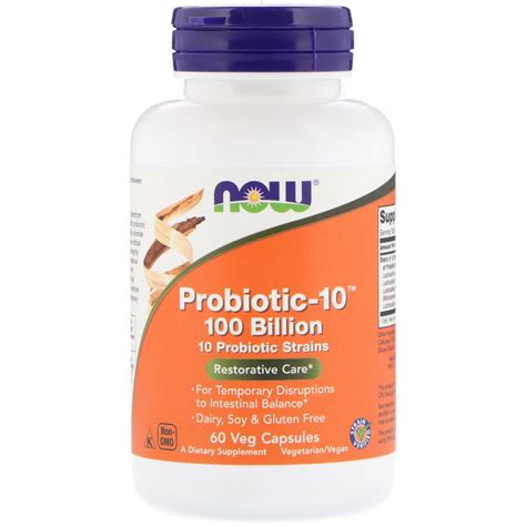 Now Foods Probiotic 10 100 Billion 60 Veg Capsules Iherb