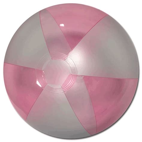 Largest Selection Of Beach Balls 16 Translucent Pink And Opaque White