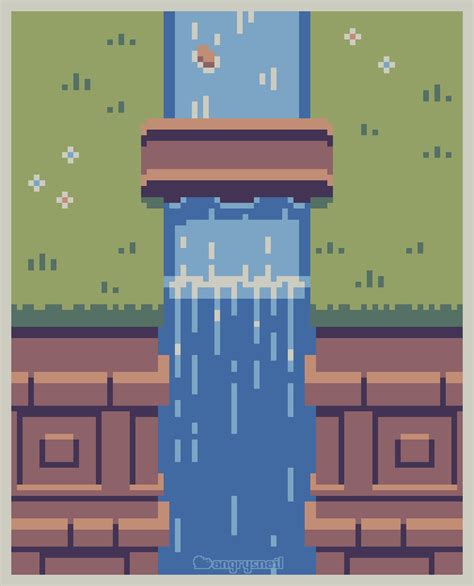 Waterfall Arte Em Pixels Jogos Pixel Art Wallpapers Bonitos