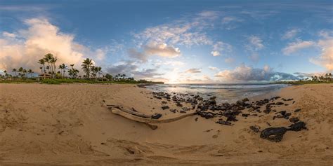 360 Hdri Panorama Of Hawaii Beach In 30k 15k And 4k Resolution