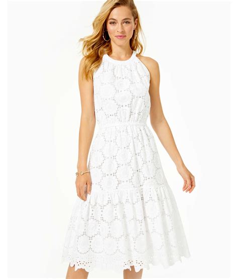 Lilly Pulitzer Synthetic Alda Midi Dress In White Lyst