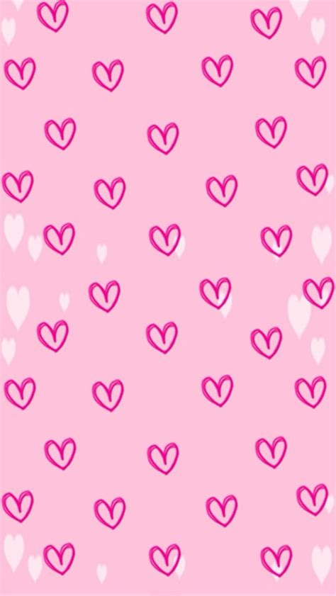 Pink Heart Background Pink Heart Background Iphone Wallpaper Vintage