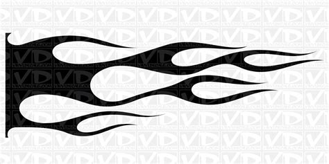 Side Flame Vinyl Decal Sticker