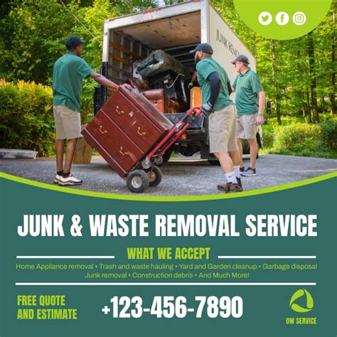 Junk Removal Services Post Template Postermywall