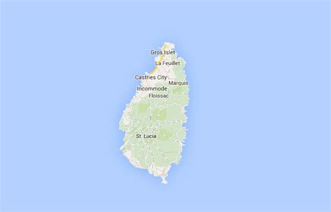 Mapa de Santa Lucía donde está queda país encuentra localización
