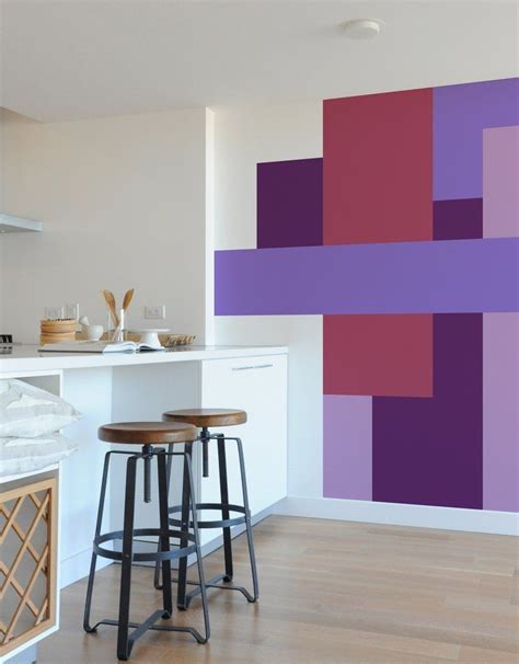Color Block Parallel Wall Paint Designs Interior Wall Paint Home Decor