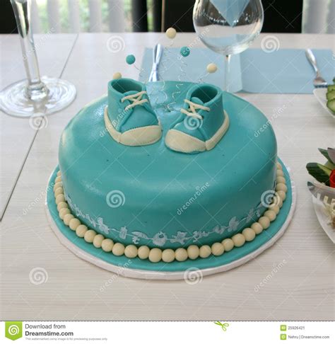 Baby Boy Birthday Cake Stock Image Image Of Celebration