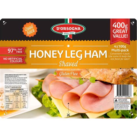 Calories In Dorsogna Ham Honey Leg Shaved Calcount