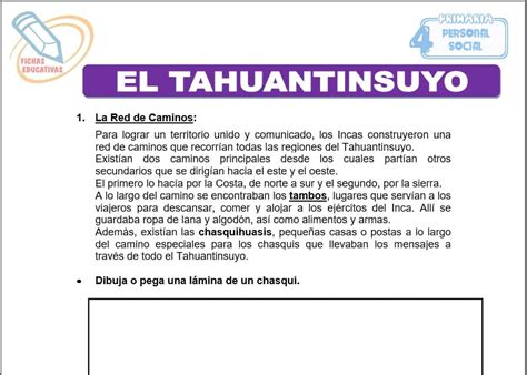 El Tahuantinsuyo Para Cuarto De Primaria Fichas Educativas The Best Porn Website