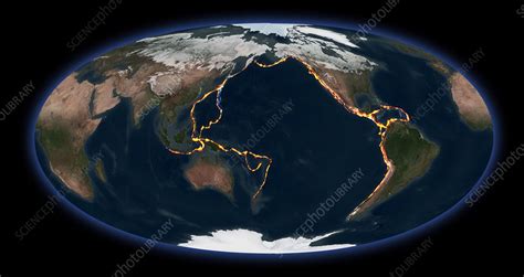 Pacific Ring Of Fire Illustration Stock Image F0329344 Science