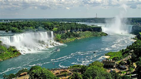 American Falls Waterfall In New York Niagara Falls By Drone Wallpaper