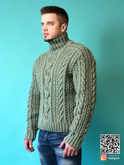 Мужской шерстяной свитер с горлом - купить в интернет-магазине одежды ...