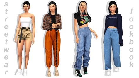 The Sims 4 Streetwear Lookbook Full Cc List Youtube