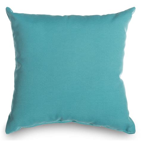 Aqua Blue Outdoor Throw Pillow 16 In X 16 In Squareessentials By Dfo