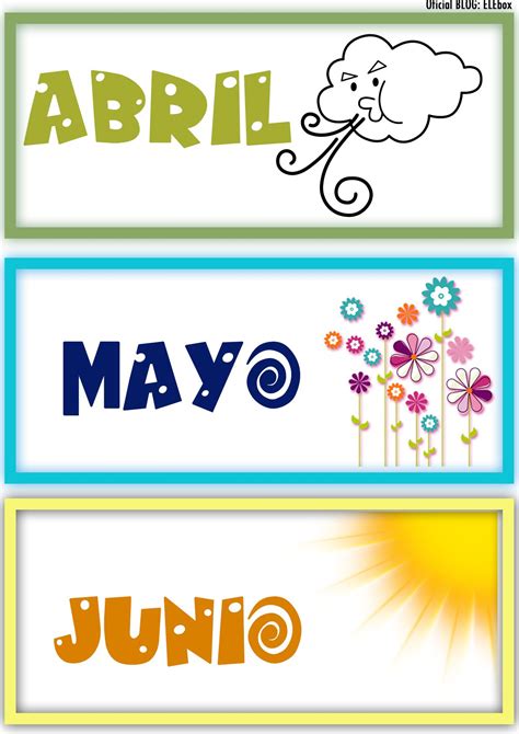 Los Meses Del Año Abril Mayo Y Junio Asamblea Educacion Infantil