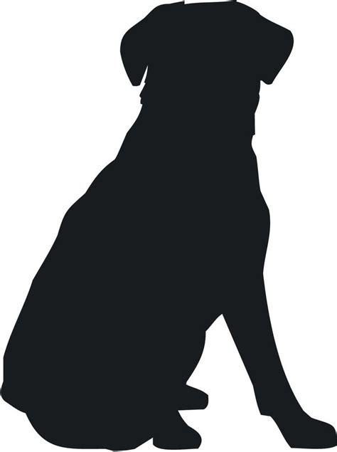 Dog Silhouette Sitting Dog Silhouette Labrador Retriever Sit Dog
