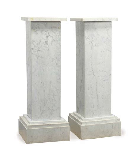 A Pair Of Continental White Marble Pedestals Modern Christies