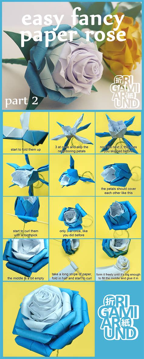 Easy Fancy Paper Rose Tutorial Origamiaround On Patreon Paper Roses