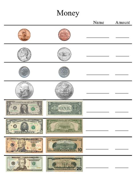 Money Coins Worksheets