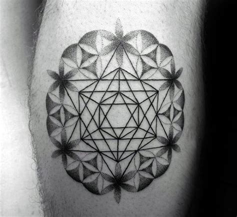 100 Flower Of Life Tattoo Designs For Men Geometrical Ink Ideas