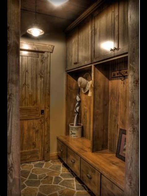 Mud Room Rustic House Home Mudroom Organization