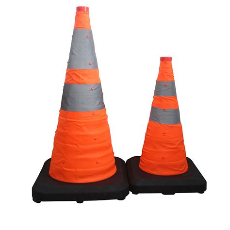 Foldable Collapsible Traffic Safety Pop Up Cones With Light China
