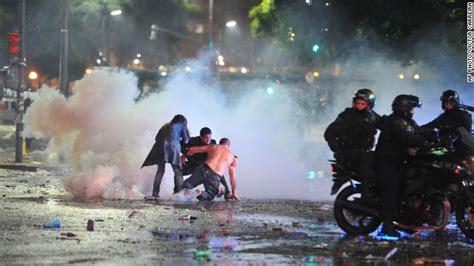 Riot Police Fans Clash In Argentina After World Cup Cnn