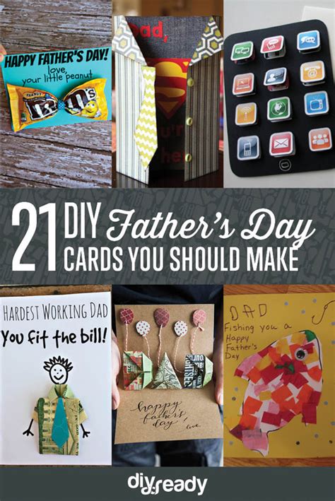 Showing dad how much you love him on father's day doesn't have to cost a thing. 21 DIY Ideas for Father's Day Cards - Scrap Booking