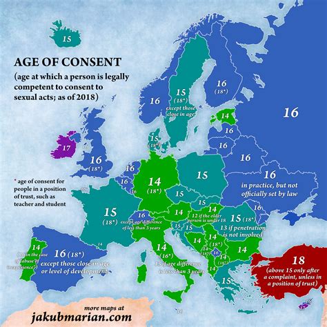 Age Of Consent Around The World Map Map