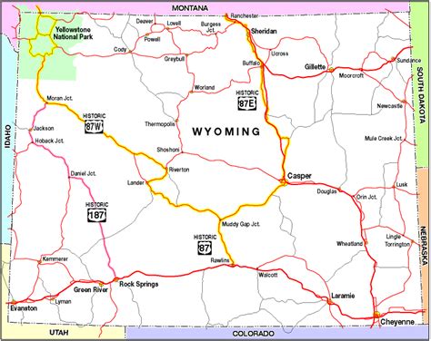 Wyoming Highways Us 87 From 1926 1936