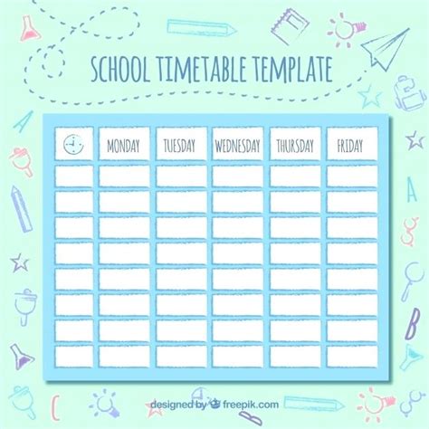 Cute Class Schedule Template Printable Schedule Template
