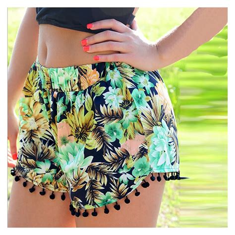 2016 New Fashion Women Loose Cute Shorts Party Casual Style Flower