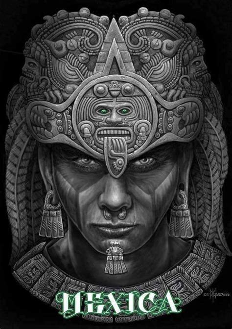 Guerrero Invencible Mexica Azteca Chicano Tattoos Kunst Tattoos Mayan