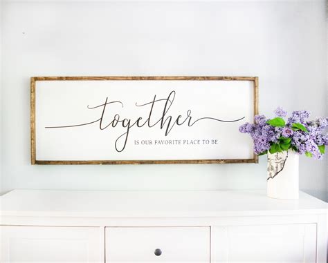 Buy Custom Bedroom Signs Framed White Together Is Our Favorite Place To