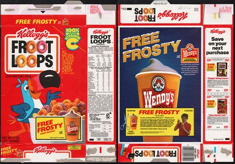 Kellogg S Froot Loops Free Wendy S Frosty Cereal Box Flickr