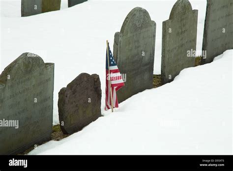 The headstones Granary Burying Ground in Boston mark the final resting