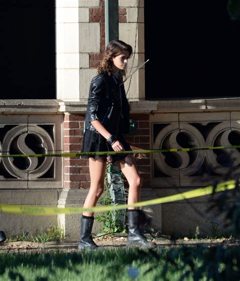 Kaia Gerber And Sierra Mccormick On The Set Of American Horror Story In