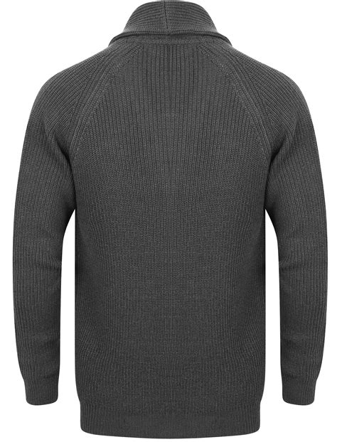 Tokyo Laundry Mens Cardigan Shawl Neck Long Sleeve Wool Blend Knitted