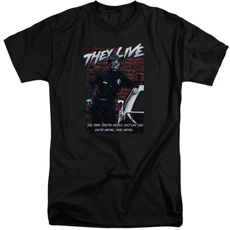 They Live Shirt Dead Wrong Tall Black T Shirt They Live Dead Wrong Shirts