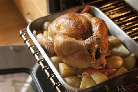 Pull one leg slightly away from the body then reduce the temperature to 350 degrees f and roast for 20 minutes per pound, or until internal temperature. How to Cook a Frozen Chicken in the Oven | Livestrong.com