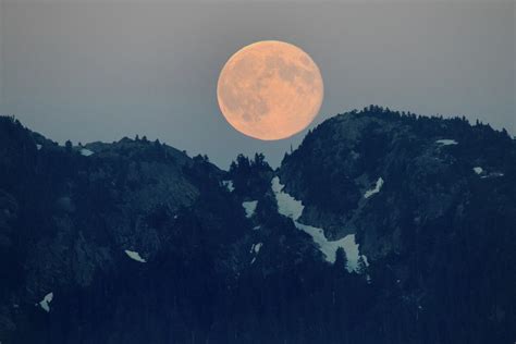 Full Moon Rising Over Mountains Photograph By Pierre Leclerc